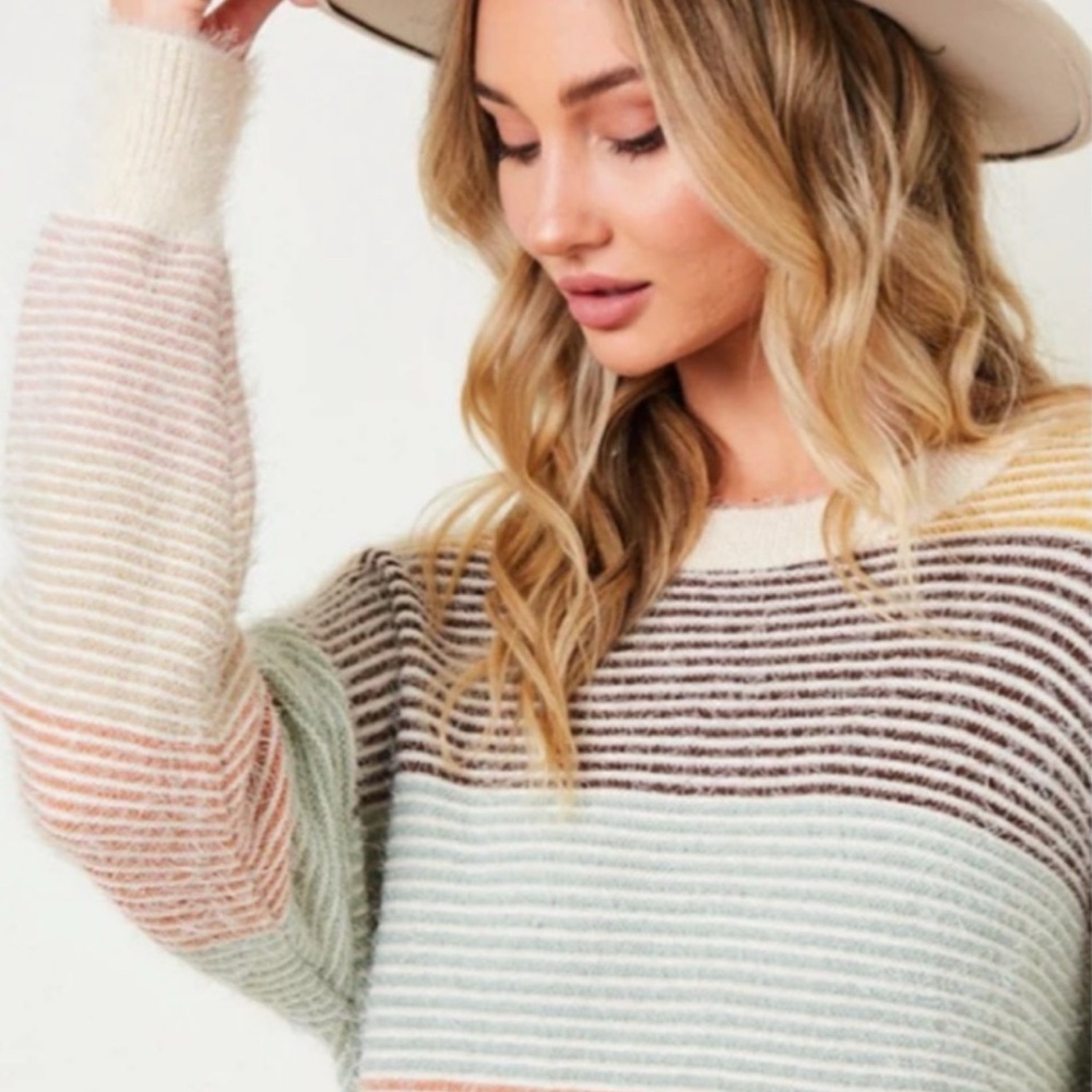 On Blue Multi Color Sweater - Picture 3 of 5